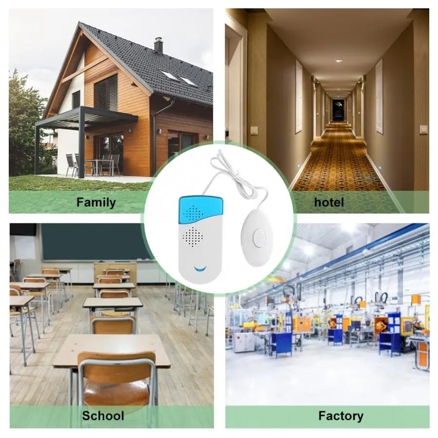 Проводной дверной звонок, сигнализация для дома, офиса, школы, дверной звонок, домашняя система контроля доступа, питание от батареи, дверные звонки