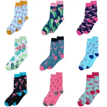 ; милые носки для женщин и мужчин; дизайнерские носки в стиле Харадзюку; носки с изображением мышки, фламинго, птицы; стильные художественные носки с рисунками животных; chaussette meias