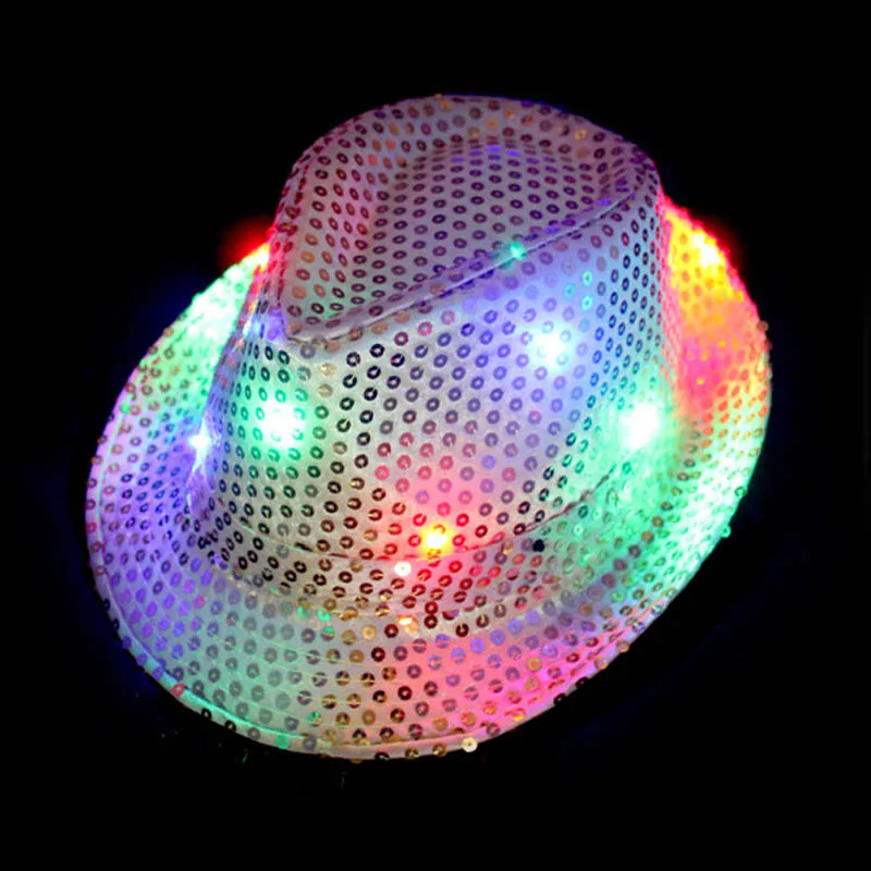 Детский светодиодный светильник, мигающий вспыхивающий головной убор с блестками для мальчиков и девочек, вечерние танцевальные шоу, Рождественский navidad