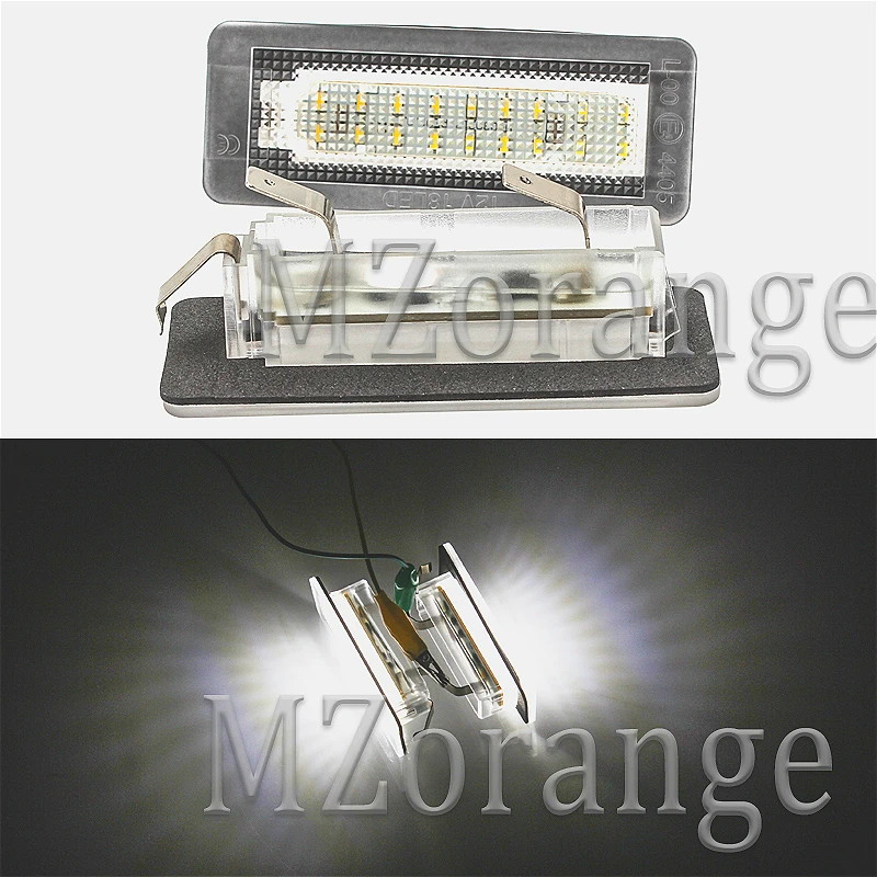 

2Pcs 18SMD LED License Plate Number Light Lamp Error Free For Benz Smart Fortwo Coupe Convertible 450 451 W450 W453