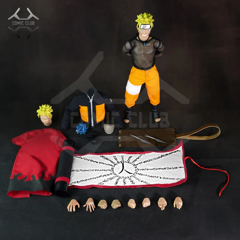 

COMIC CLUB TITTOYS NARUTO 30cm height 1/6 contain two head action figure toy for Collection