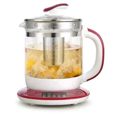 Электрический чайник отверждения горшок полностью автоматическая утолщенная стеклянная заполненная стеклянная, многофункциональный кипящий чай