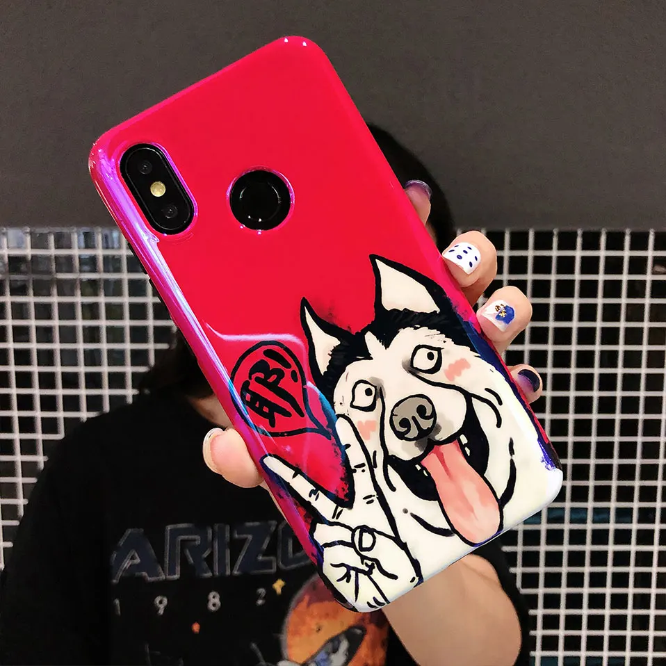 Для Xiaomi Mi 8 милая собака узорчатые Чехлы Чехол Blu-Ray IMD+TPU телефонные чехлы для