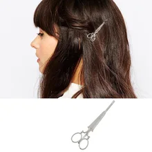 Заколки для волос для Для женщин ювелирных изделий Личность Простой Мода металлические ножницы Для женщин волос зажим, аксессуар для волос G0508