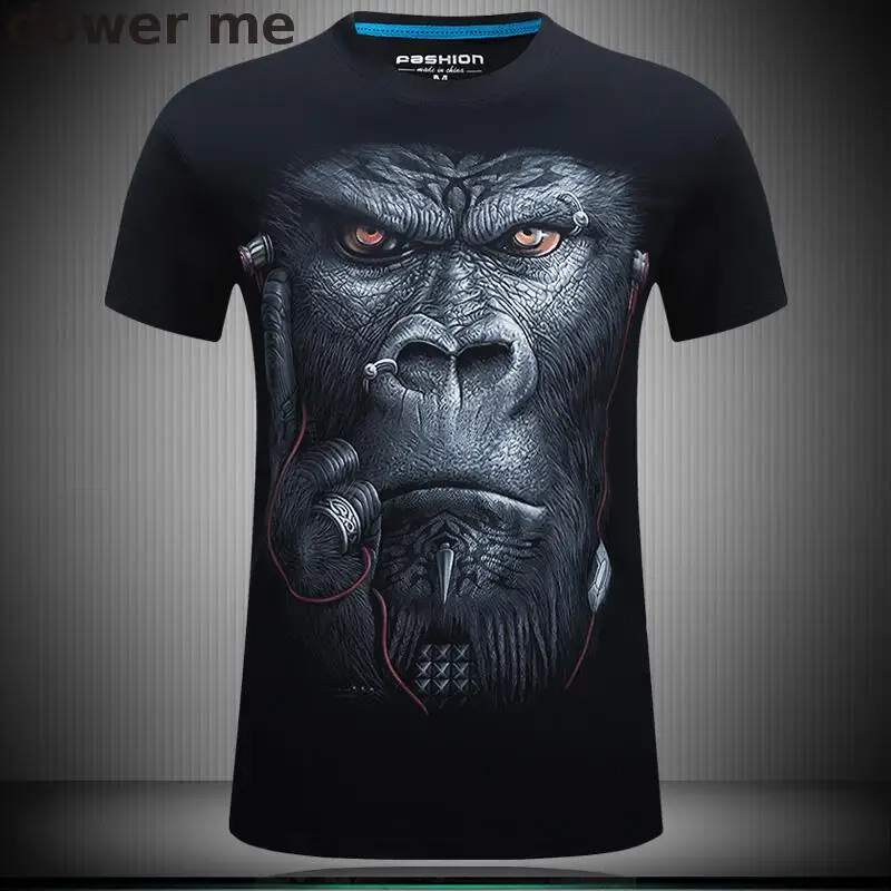 Высокое качество Новая мода лето 2017 печать очки наушники gorilla унисекс дышащая