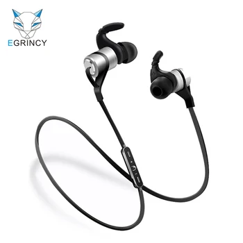 

EGRINCY D9 Metal Magnetic Bluetooth Earphone Sweat-proof Sport Headset Super Bass Stereo HIFI Handsfree Wireless Earbud With MIC