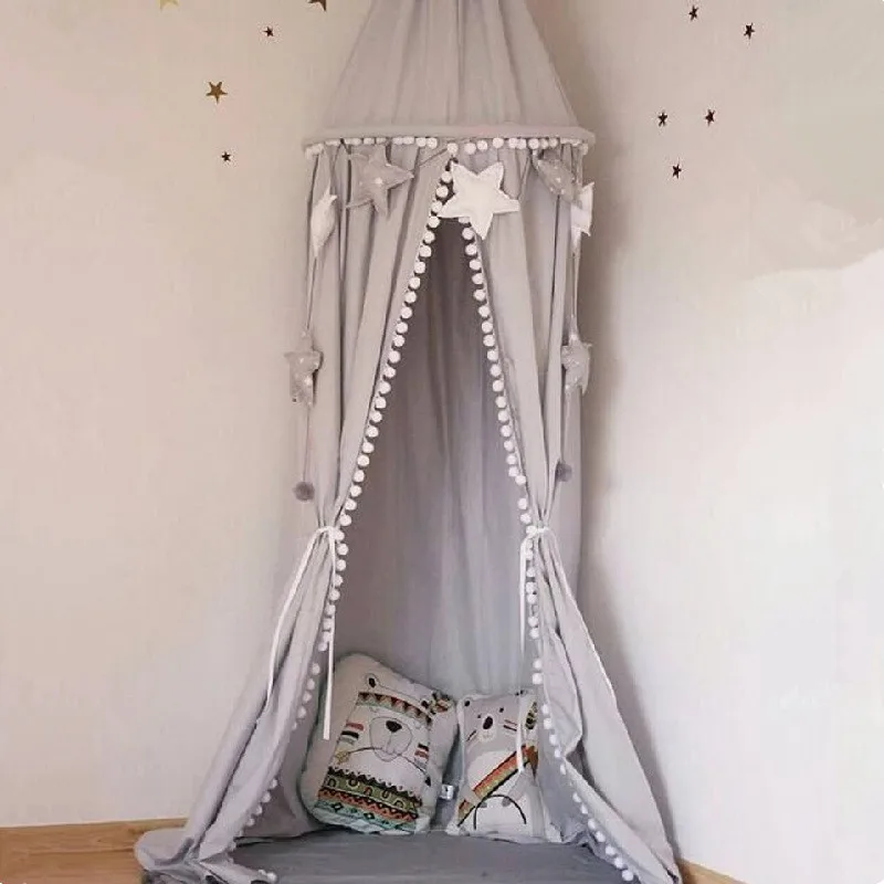 

3 Colors Hanging Dome Play Tent Bed Curtain Tent Mosquito Net Baby Teepees Play House Kids Room Decor Nordic Style Photo Props