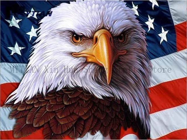 S18081706 MYTIAN 5D DIY Diamond PaintingAmerican Flag,EagleDiamond Embroidery Cross Stitch Photo Custom Mosaic Handmade Home Decor Gift