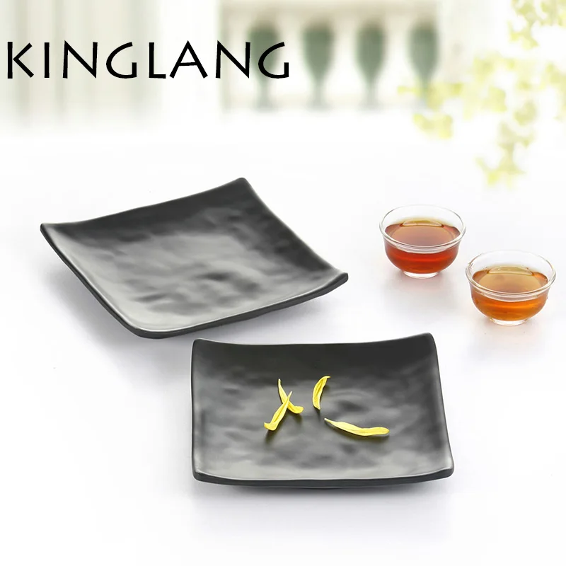 1pc Restaurant Plastic Melamine square small plate for snack plate in