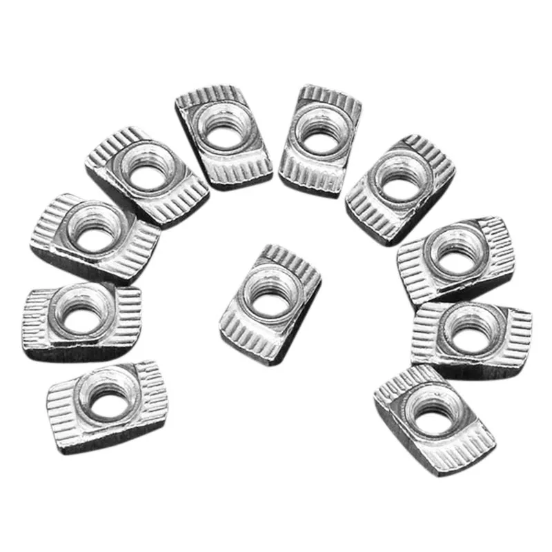 

100 pcs M5 Hammer Nut Carbon Steel Aluminum Connector T Fastener Sliding Nut Drop shipping