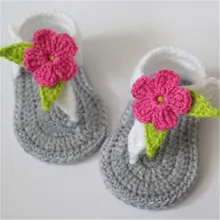 Hecho a mano del Ganchillo del bebé, recién nacido del bebé zapatos casuales