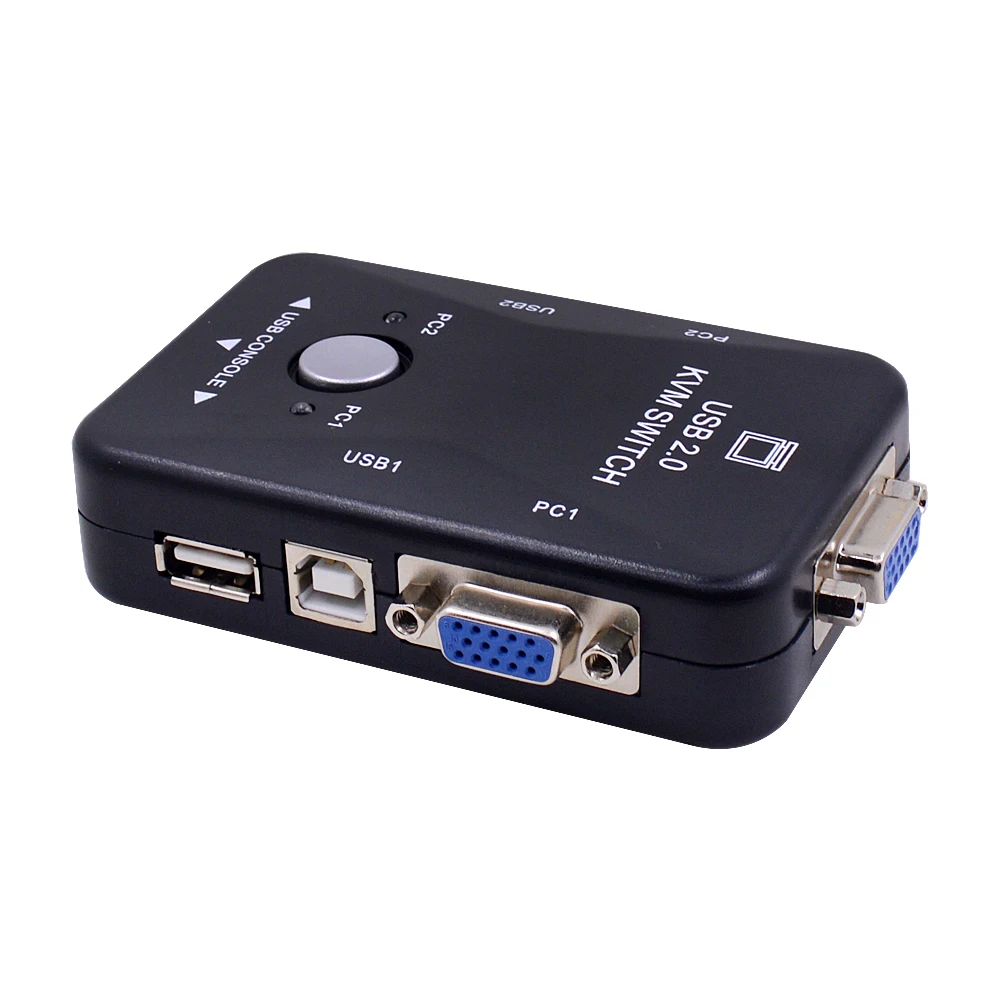 CHIPAL 2 порта USB 2,0 KVM коммутатор 1920*1440 VGA SVGA разделитель коробка с 2 шт Кабели для клавиатуры мышь монитор принтер