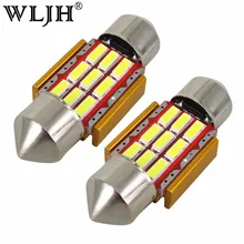 WLJH 4 шт. 31 мм светодиодный светильник для салона автомобиля DE3175 9 SMD ствол Купол Карта Лампа светильник для MAZDA 2 3 5 6 2013 2012