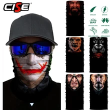 3D бесшовная Волшебная Балаклава с клоуном, маска для лица, теплая мотоциклетная Лыжная тактическая повязка на шею, головной щит, дураг, бандана с изображением призрака, солнце