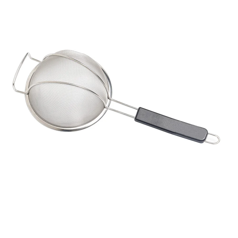 

Reinforced Frame Strainer Fine Mesh Home Use Sifter Sturdy Colander Stainless Steel Long Handle Kitchen Tools