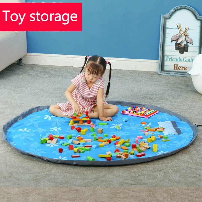 

Portable children's toy storage bag and game pad for LEGO toy storage box travel storage bages picnic camping mat home organizer