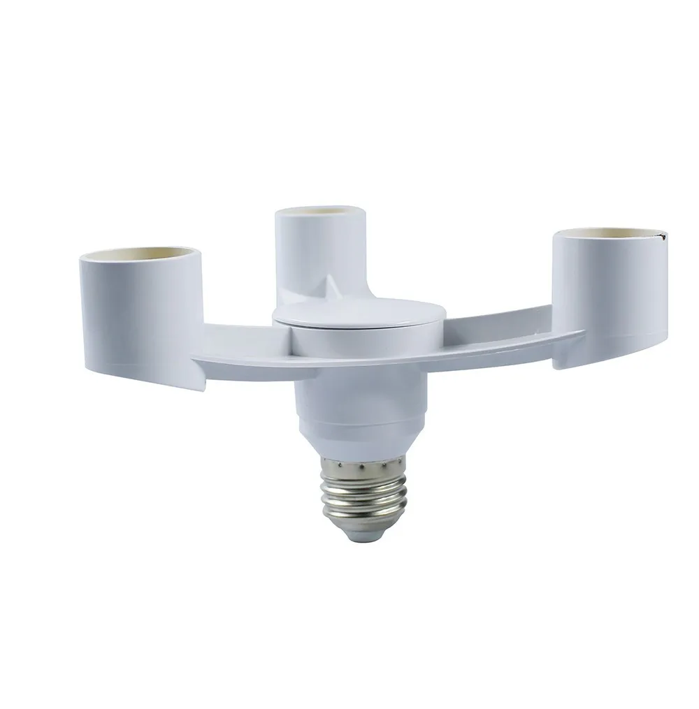 Высокое качество 3 в 1 E27 к E27 Светодиодные лампы гнездо Splitter адаптер держатель Белый Цвет для Аксессуары для фотостудий