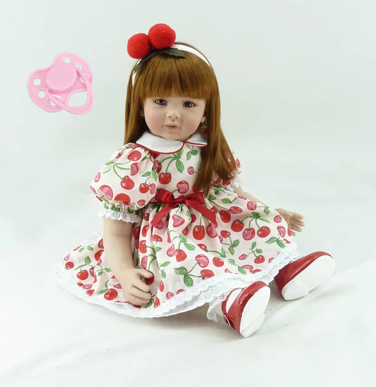 

60cm Silicone Vinyl Reborn Baby Doll Toy For Sale 24inch Princess Toddler Girls Babies Kid Birthday Gift Present Play House Toy