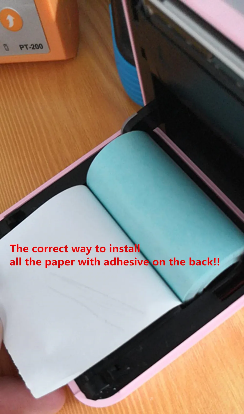 correct way to install all the paper with adhesive on the back