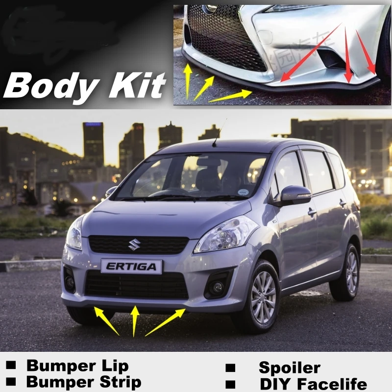Bumper Lip Deflector Lips For Suzuki Ertiga Front Spoiler Skirt For