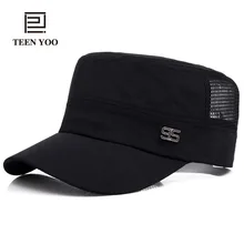 Модная Корейская Военная Кепка, хлопковая дышащая быстросохнущая плоская кепка, унисекс, для взрослых, уличная, повседневная, Спортивная, солнцезащитная Кепка, военная Кепка, s Сетка