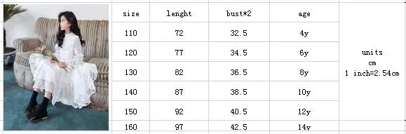 Кружевные Длинные платья для девочек, Осеннее белое платье с длинными рукавами и оборками, модные праздничные платья высокого качества для подростков 4, 6, 8, 10, 12, 14 лет
