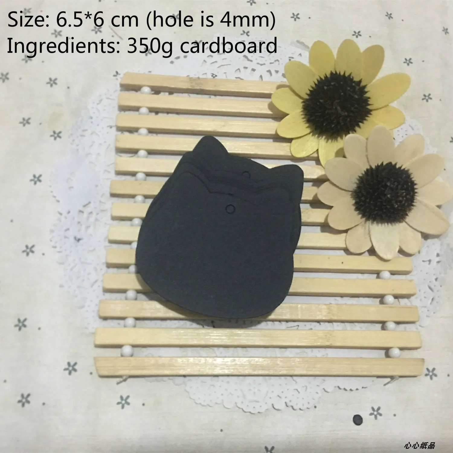 6,5*6 см DIY одежда бирки для одежды маленькая голова медведя черный белый картон пустой ярлык слова пустая id карта 400 шт./лот