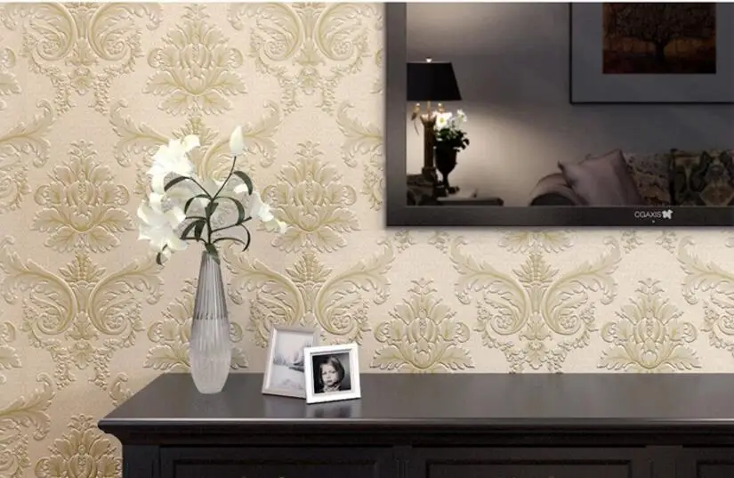 Нетканые классические роскошные Объемные обои в европейском стиле с большим цветком для гостиной, спальни, телевизора