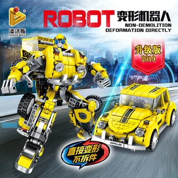 

1033pcs Technic Model Blocks Anime Transformation Robot Set Building Blocks 2 In 1 Robot Car Toy for Boy Christmas