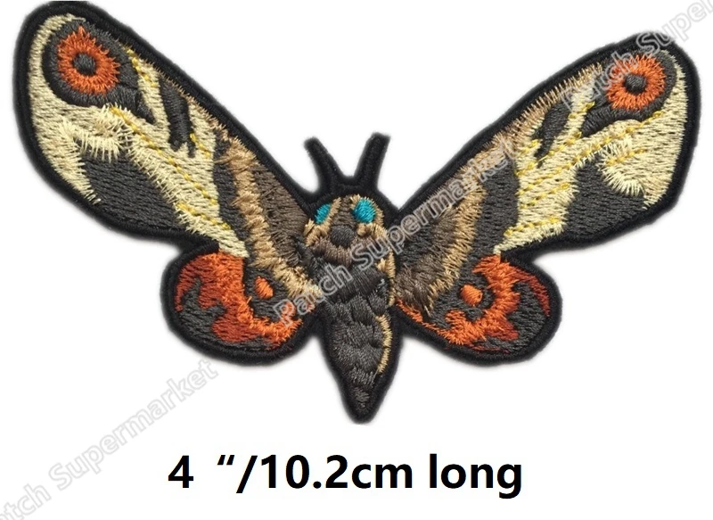 

Mothra Monsters patches TV Sci-Fi Science Horror movie FULL Embroidered iron on badges wappen halloween costume cosplay