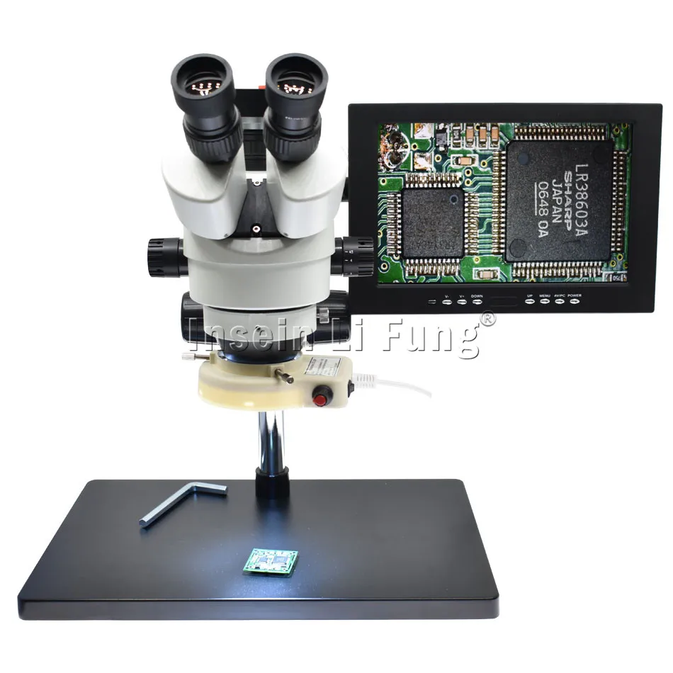 

New C mount Adapter 0.5X Focus Adjustable Trinocular Stereo HD Microscope 3.5X-90X+21MP 60FPS HDMI USB Dual Output Camera