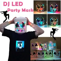 LED DJ музыка светящиеся маски партии маскарад маски анфас Обложка Головные уборы для взрослых Косплэй Хэллоуин фестиваль вечеринок