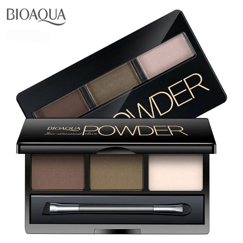 BIOAQUA Brand Professional Kit Eyebrow Powder + Eyebrow Wax Palette makeup eyebrow powder Shadow Palette Enhancer + makeup Brush BIOAQUA Brand Professional Kit Eyebrow Powder + Eyebrow Wax Palette makeup eyebrow powder Shadow Palette Enhancer + makeup Brush