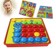 Цвет сопоставления мозаика Pegboard Набор Обучающие Игрушки для раннего развития детский праздничный костюм Новое поступление дропшиппинг