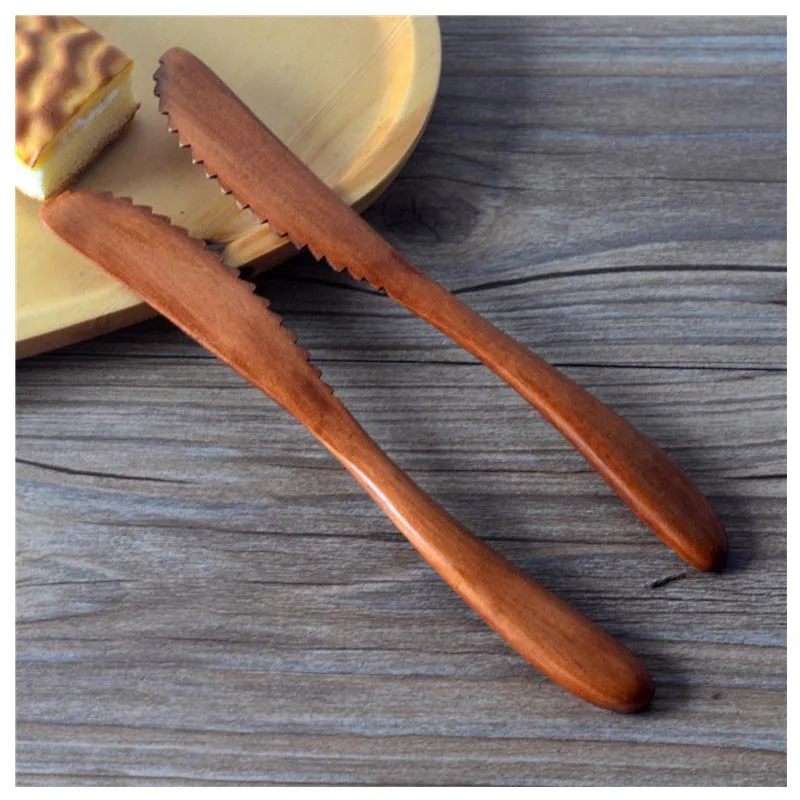 AIRCHR Original Wooden Butter Knife Japanese Style Fruit Cake Knife