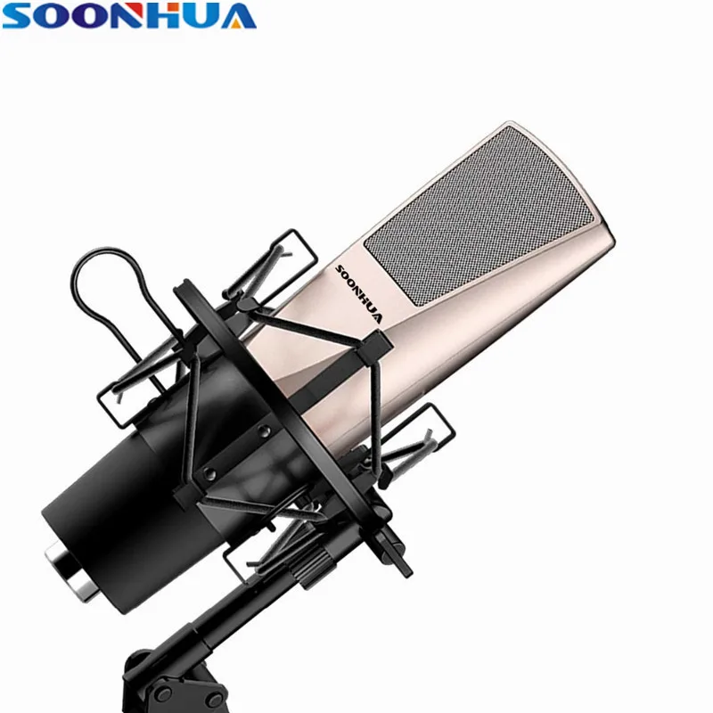 

Newest Fashion SOONHUA Desktop Condenser Microphone Professional Studio Broadcasting Mic With Shock Mount For Computer/PC