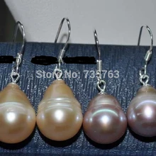 Xiuli 00290 11.5-12 мм падение жемчужина болтаются серьги 10 пар S925 молния