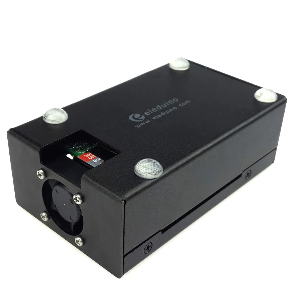 Black Aluminum Case with Fan Cooling 4