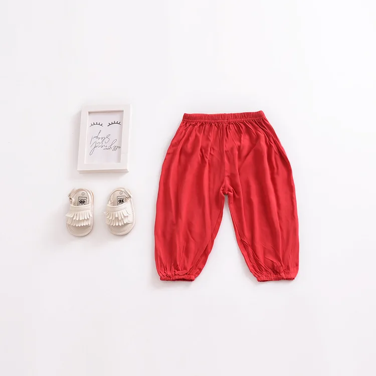 Детские противомоскитные штаны тонкие летние воздухопроницаемые штаны для малышей штаны-фонарики для мальчиков и девочек повседневные брюки для малышей От 6 месяцев до 6 лет