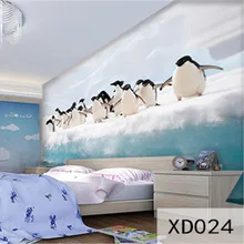 Пользовательские печати DIY Ткань и текстильные обои для стен ткань бесшовные матовый шелк для Постельные принадлежности Гостиная Пингвины Домашний Декор