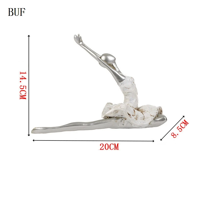 

BUF Europe Style Dancing Figurines Statue Fashion Beauty Statue sculpture Ornament Home Decoration Accessories Figurine Statue