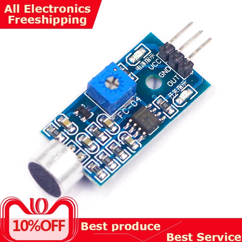 

3pin Voice Sound Detection Sensor Module Intelligent Smart Vehicle Robot Helicopter Airplane Aeroplane Car for arduino DIY KIT