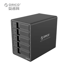 ORICO 9558U3 Herramienta Gratuita De Aluminio USB 3.0 5 bahía de 3.5 pulgadas SATA Caja para Disco Duro de Apoyo 5×8 TB de Disco (no incluye Disco Duro)