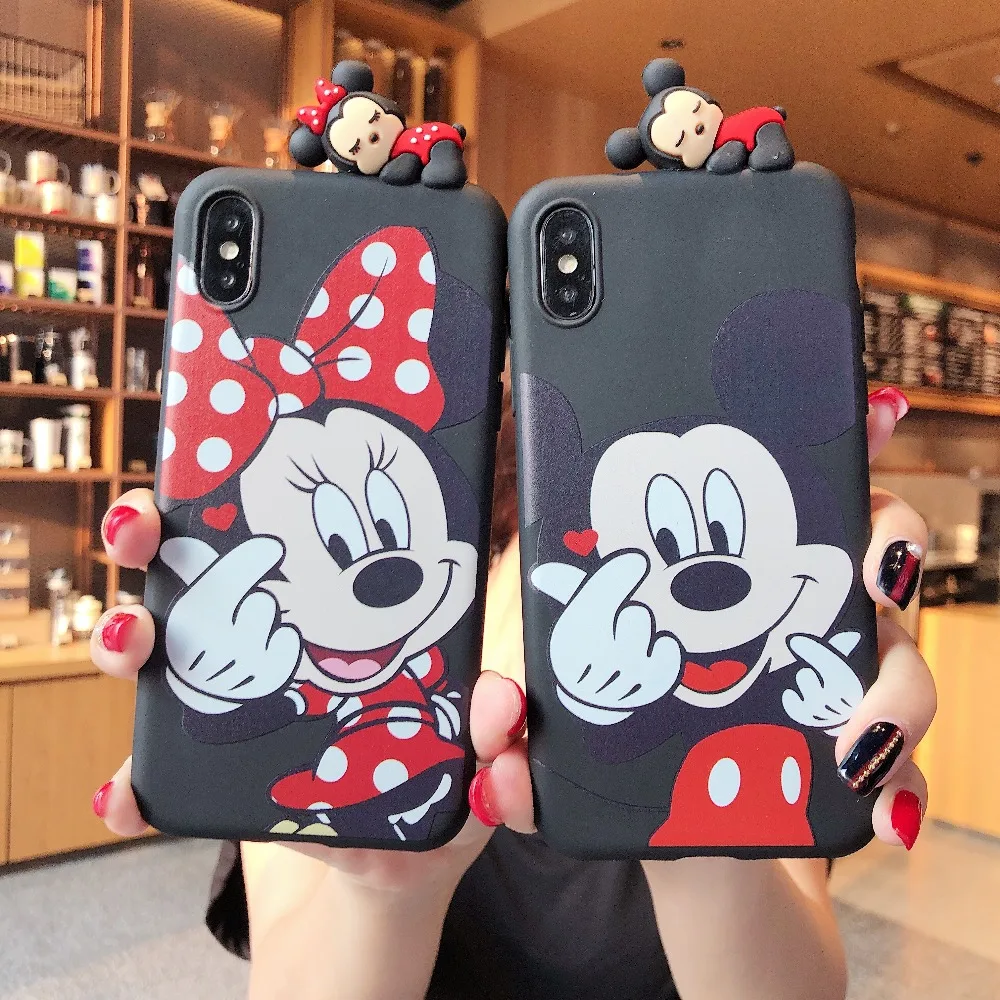 3D Mickey Minnie Mouse Phone Case for iPhone 6 6s 7 8 Plus X XS XR