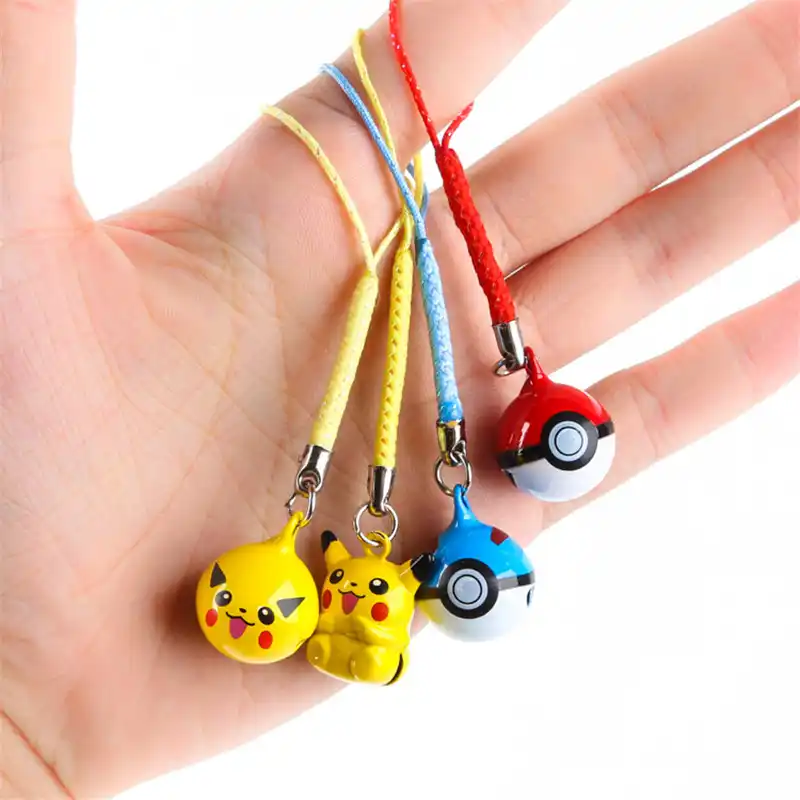 1 Pcs Cartoon Cute Pokemon Pikachu Elf Ball Keychains Anime Keyring Bell Key Chain Handbag Key Ring Kid Toy Pendant Phone Straps Key Chains Aliexpress