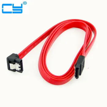 

50pcs/Lot SATA 7pin female to female Extension Cable with Locking Latch and 90 Degree Angled sata Plug for Hard Disk 0.3m/1m