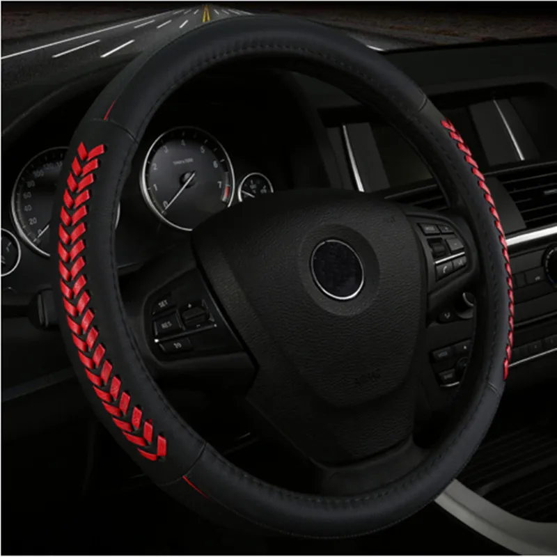 

Genuine leather car steering wheel cover Interior accessories for subaru wrx escudo nomade lancia Delta Flavia Thema Ypsilon
