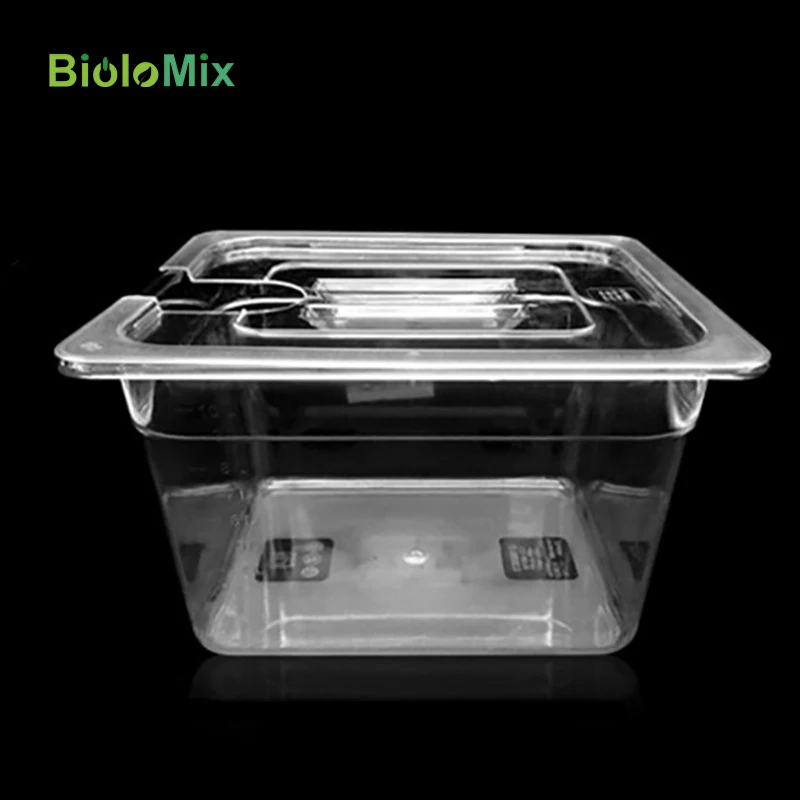 

Biolomix Collapsible Hinged Sous Vide Container with Lid for Circulator Sous Vide Culinary Precision Cooker 11 Liter Capacity