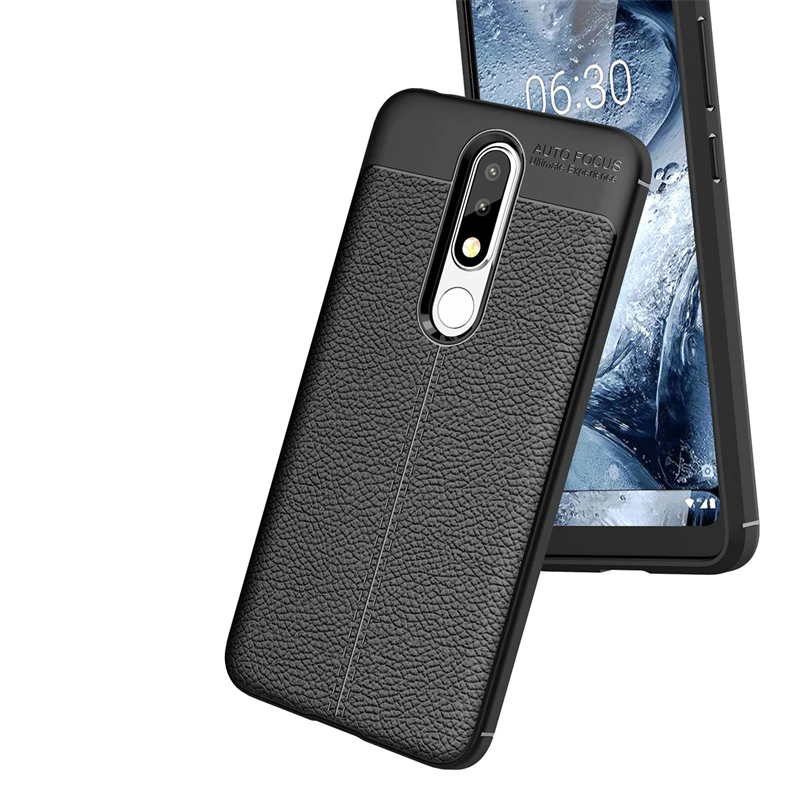Чехлы для Nokia 5 1 Plus/X5 чехол Роскошный накладка из искусственной кожи Мягкий ТПУ с