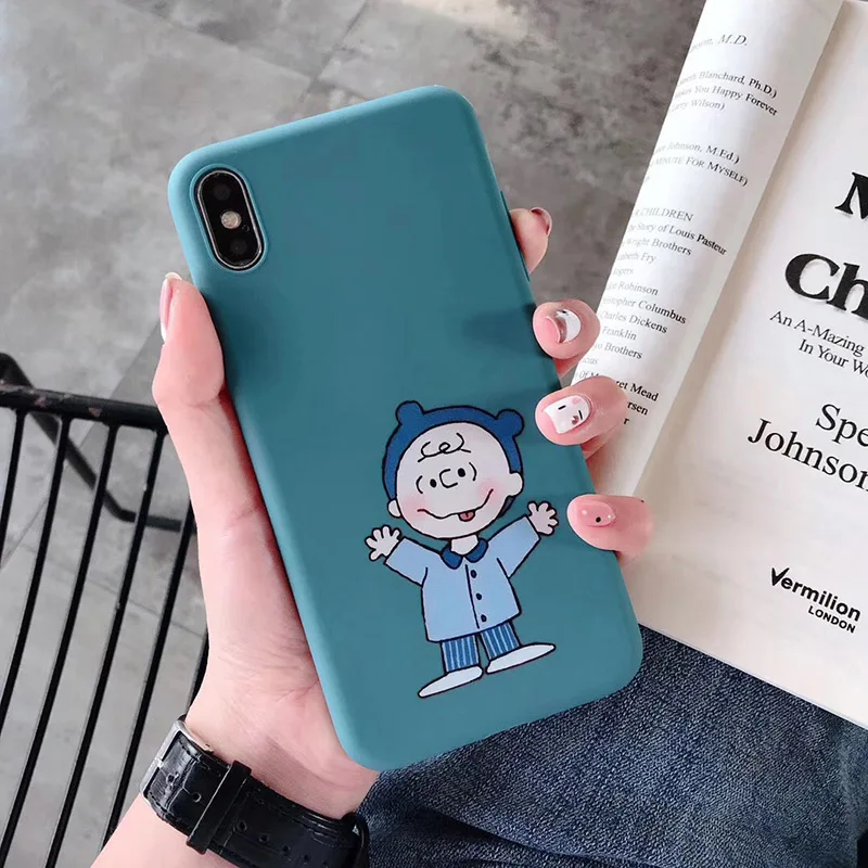 Милый чехол для телефона с рисунком из мультфильма "Charlie коричневый Lucy" для iphone 11 Pro Xs MAX XR X 6 6s 7 8 plus, мягкий чехол-накладка из ТПУ - Цвет: 1